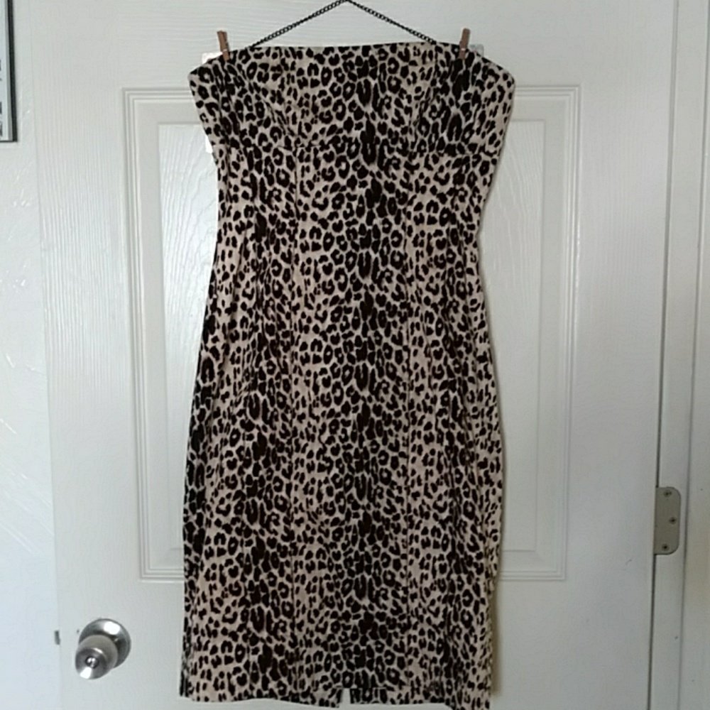 XXI Strapless dress leopard